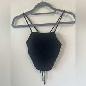 H&M Black open back top with cross body straps - XS